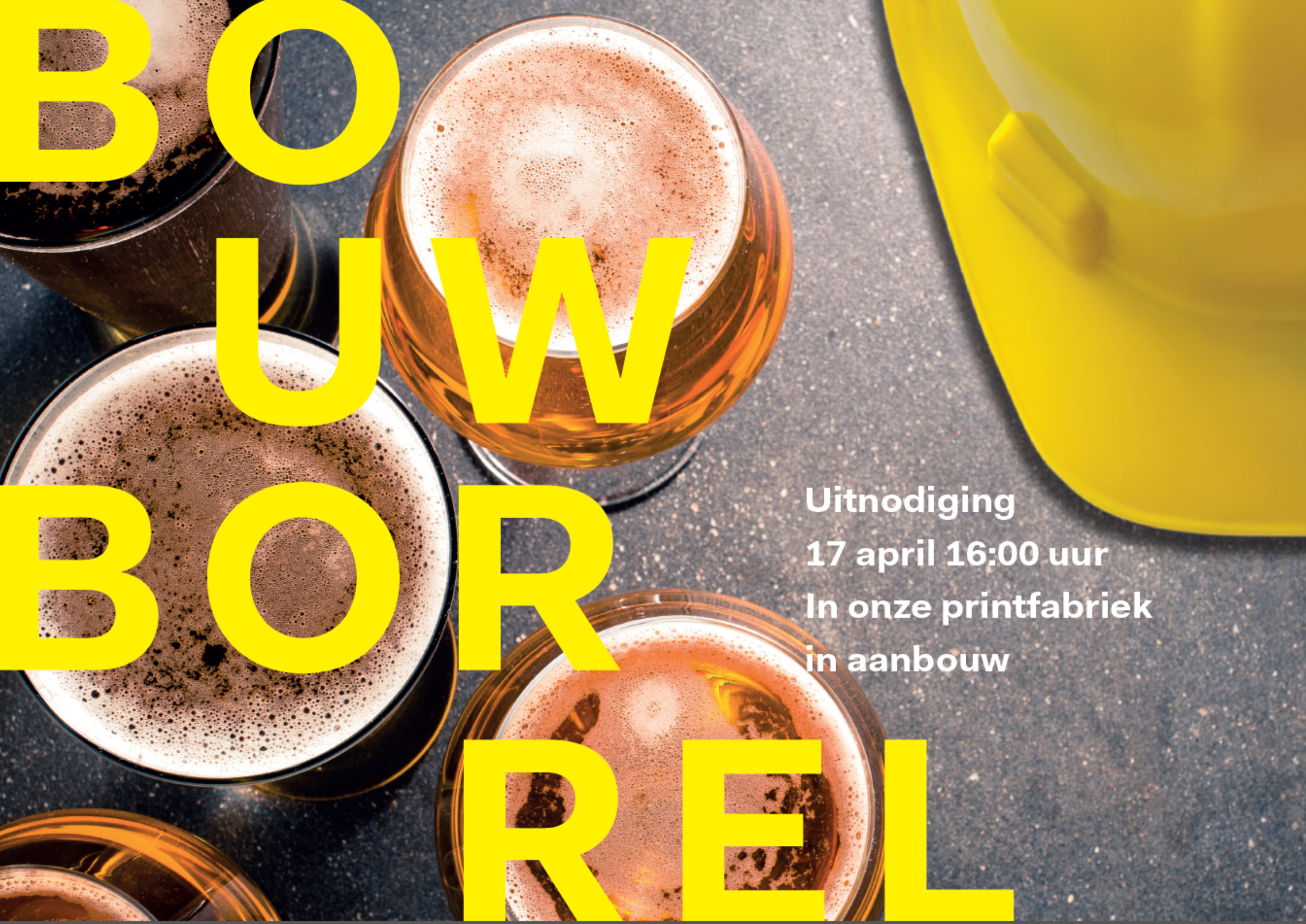 Nieuwe printstraat in aanbouw: bouwborrel op 17 april